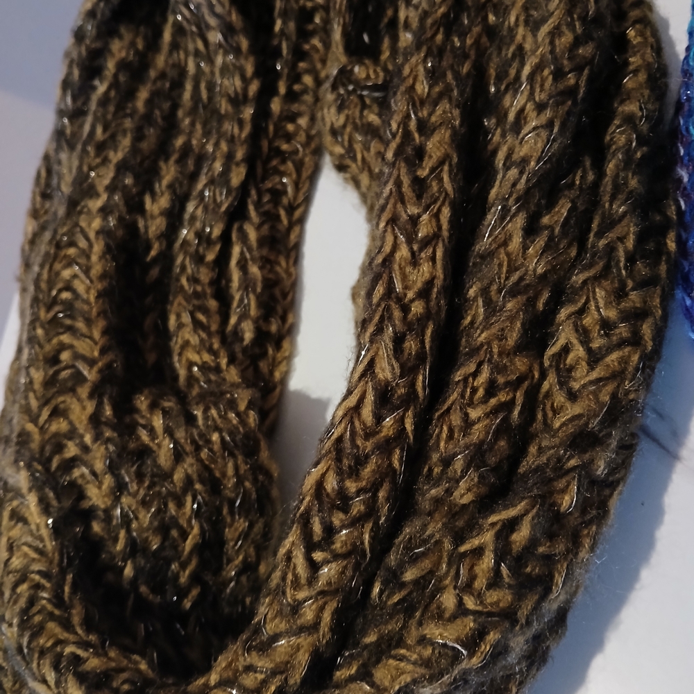 Chunky Brown Knit Scarf